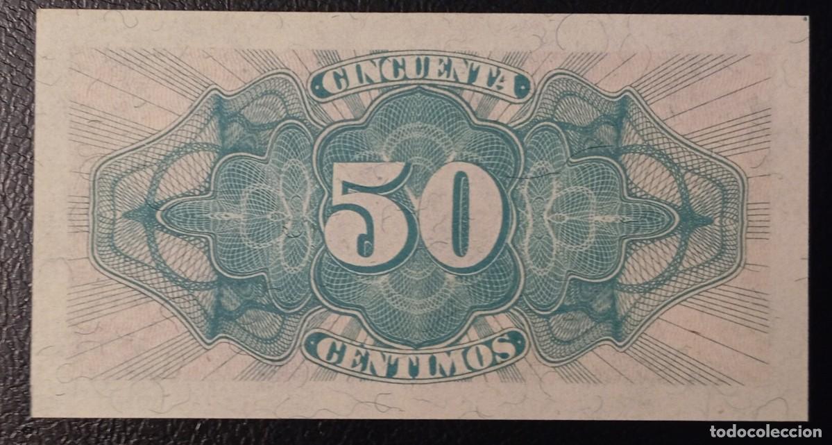 Billetes espa&ntilde;oles: 50 c&eacute;ntimos 1937 serie B (SC) UNC - Foto 2