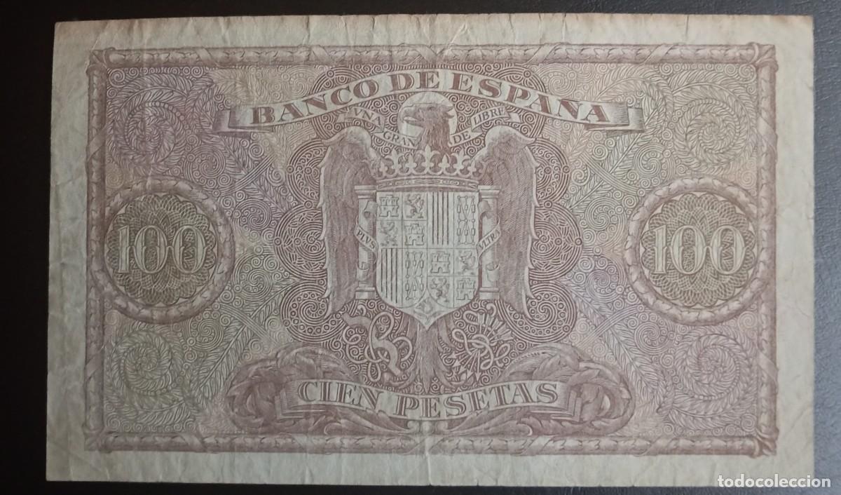 Billetes espa&ntilde;oles: 100 pesetas 1940 (BC+) - Foto 2