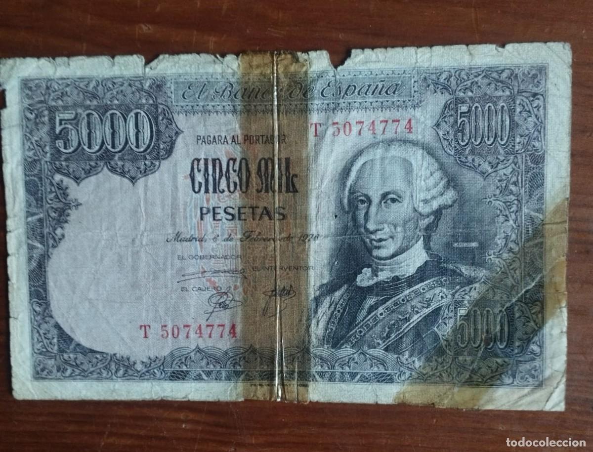 Billetes espa&ntilde;oles: Banco de Espa&ntilde;a, 5000 Pesetas 1976. - Foto 1