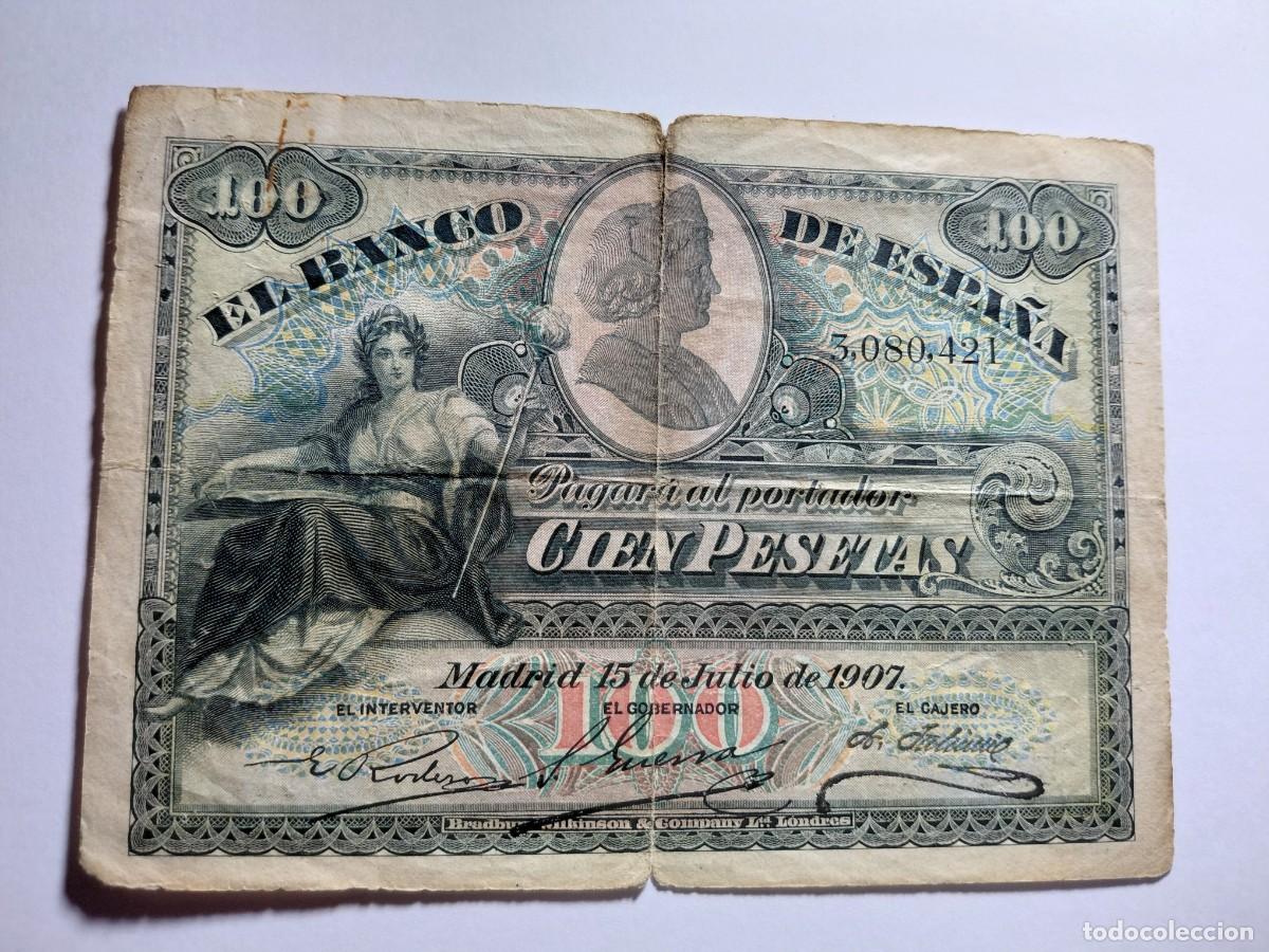 Billetes espa&ntilde;oles: 100 pesetas 1907 - P64 - Foto 1