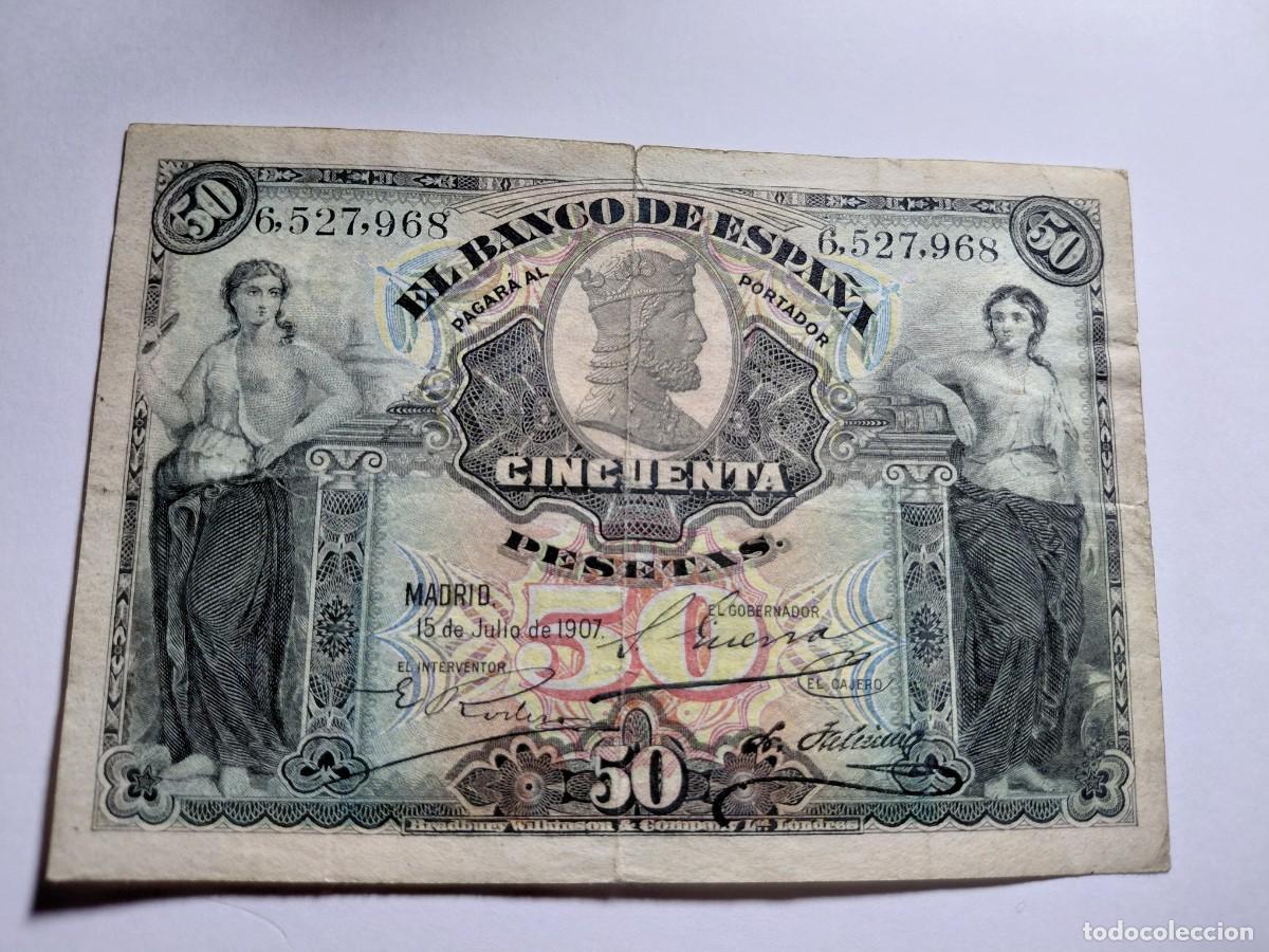 Billetes espa&ntilde;oles: 50 pesetas 1907 - P63 - Foto 1