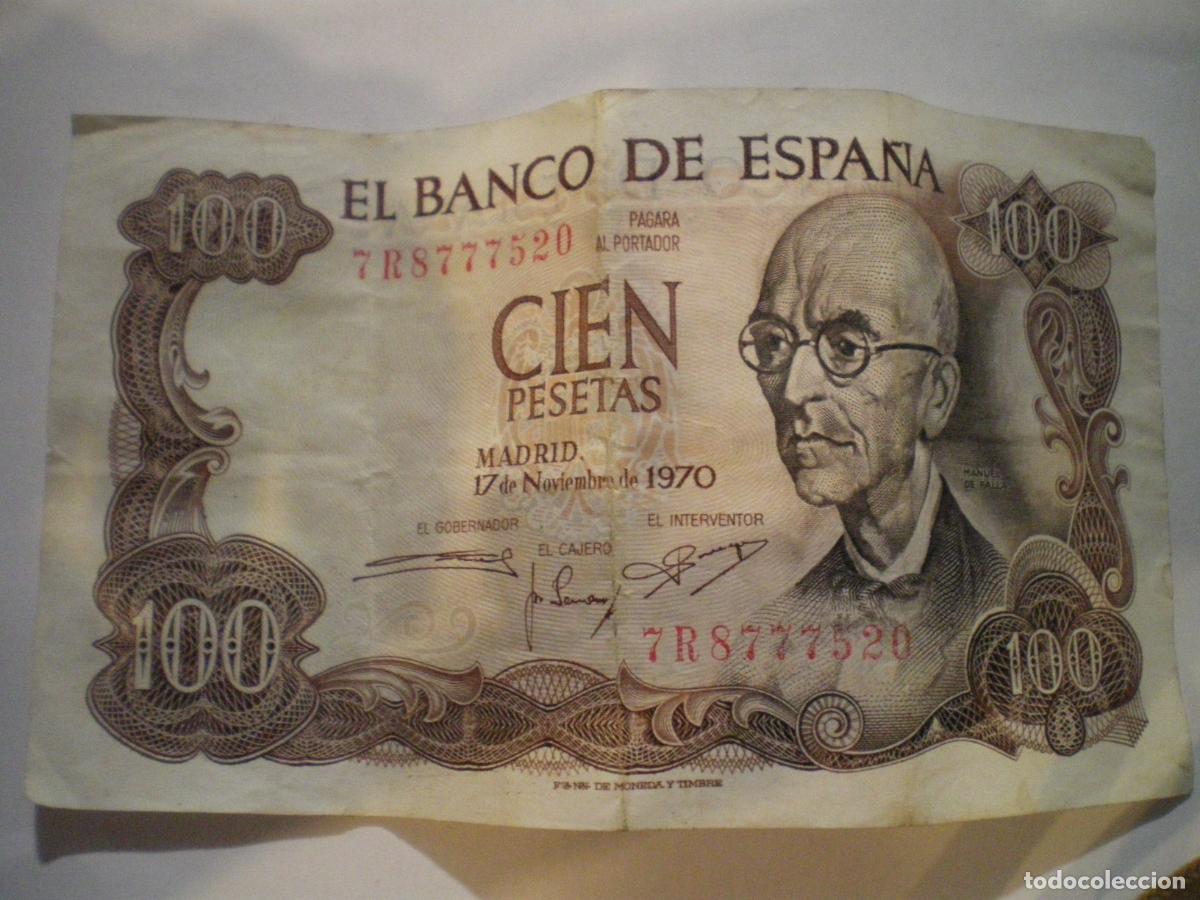 Billetes espa&ntilde;oles: BILLETE 100 PESETAS MANUEL DE FALLA - Foto 1