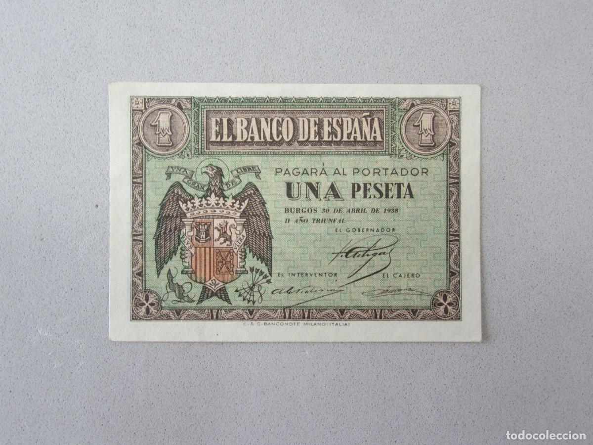 Banconote spagnole: Billete de 1 peseta 1938 serie I