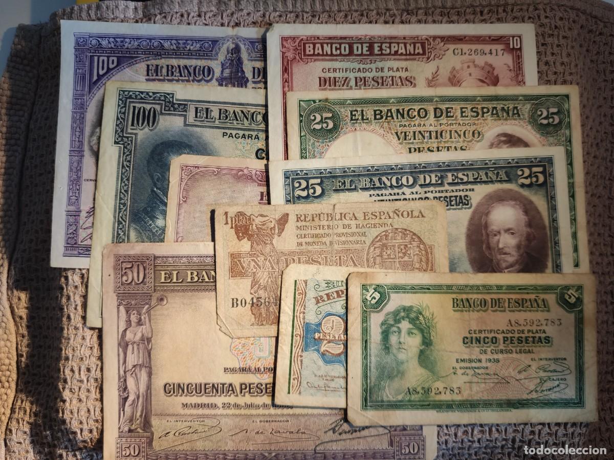 Banconote spagnole: lote de billetes de la republica espa&ntilde;ola