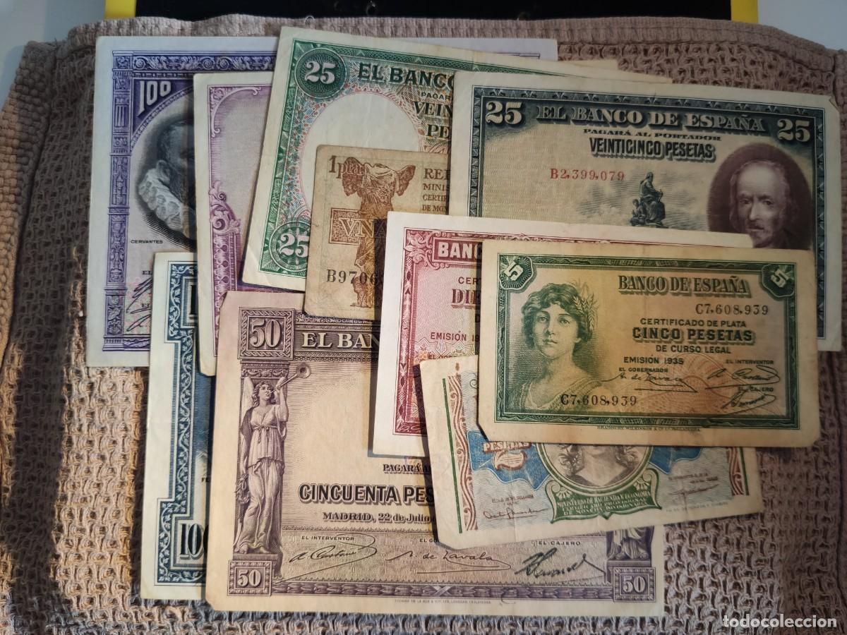 Banconote spagnole: lote de billetes de la republica