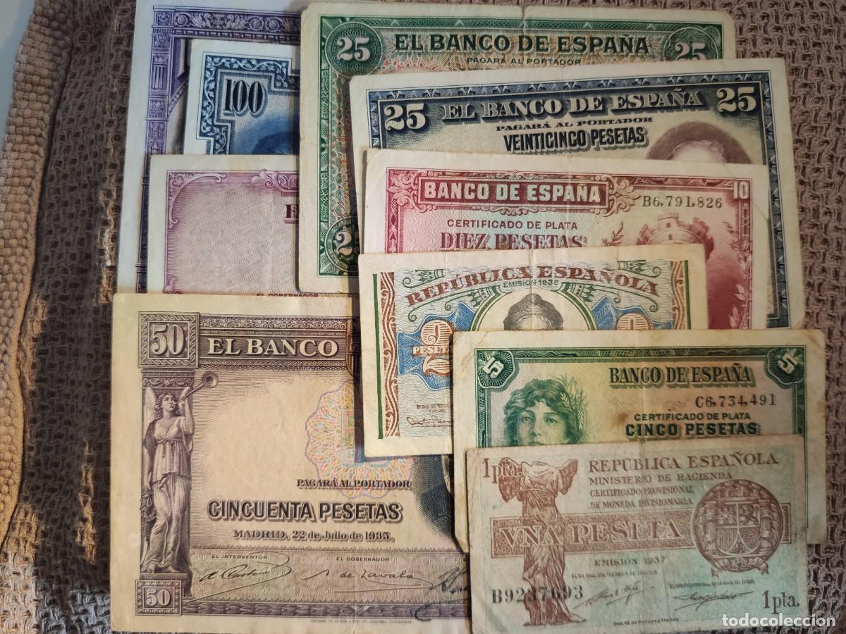 Banconote spagnole: lote de billetes de la republica