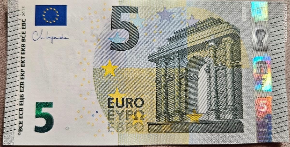 Spanish Banknotes: BILLETE 5 EUROS ESPA&Ntilde;A 2013 PLANCHA - FIRMA LAGARDE - SERIE VC - PLANCHA NUMERO V015B2 - S/C