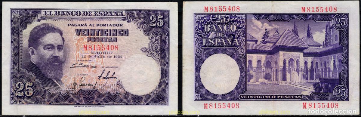 Spanische Banknoten: 11150 ESPA&Ntilde;A 1954 25 Pesetas 22 de julio 1954 - Isaac Albeniz