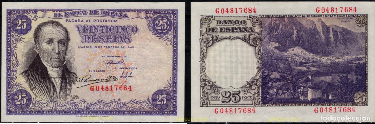Spanische Banknoten: 11149 ESPA&Ntilde;A 1946 SPAIN 25 PESETAS 1946 FLOREZ ESTRADA