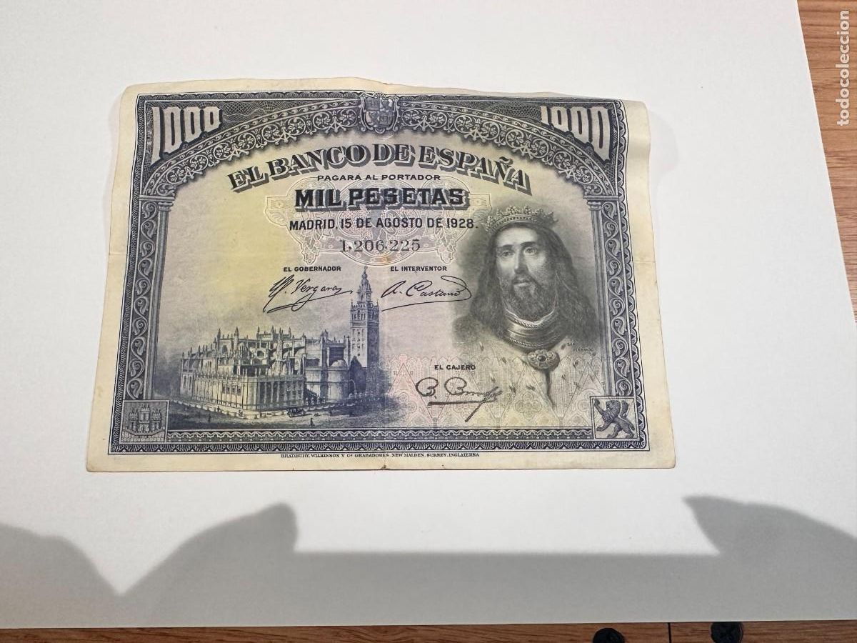 Spanish Banknotes: BILLETE MIL PESETAS 15 DE AGOSTO DE 1928