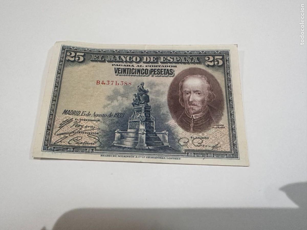 Spanish Banknotes: BILLETE VEINTICINCO PESETAS 15 DE AGOSTO DE 1928