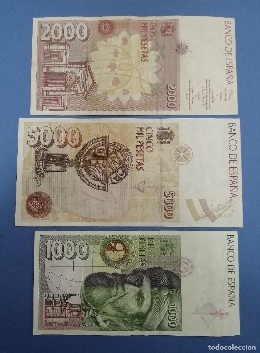 Billetes espa&ntilde;oles: BILLETES 1000, 2000 Y 5000 PESETAS 1992 - Foto 2