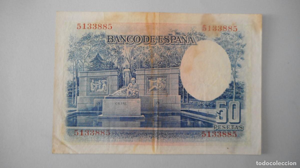 Billetes espa&ntilde;oles: 50 PESETAS 1935 / CIRCULADO - Foto 2