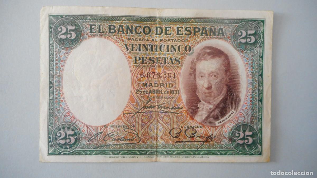 Billetes espa&ntilde;oles: 25 PESETAS 1931 / CIRCULADO - Foto 1