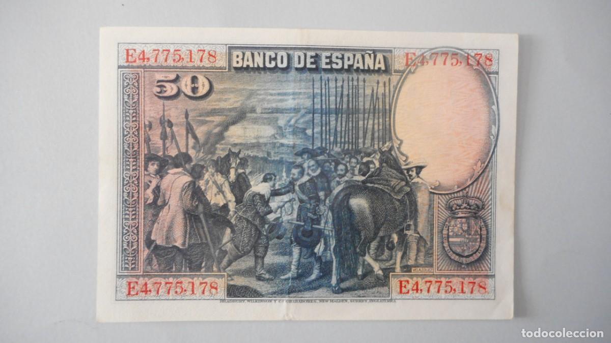Billetes espa&ntilde;oles: 50 PESETAS 1928 / EBC+ - Foto 2