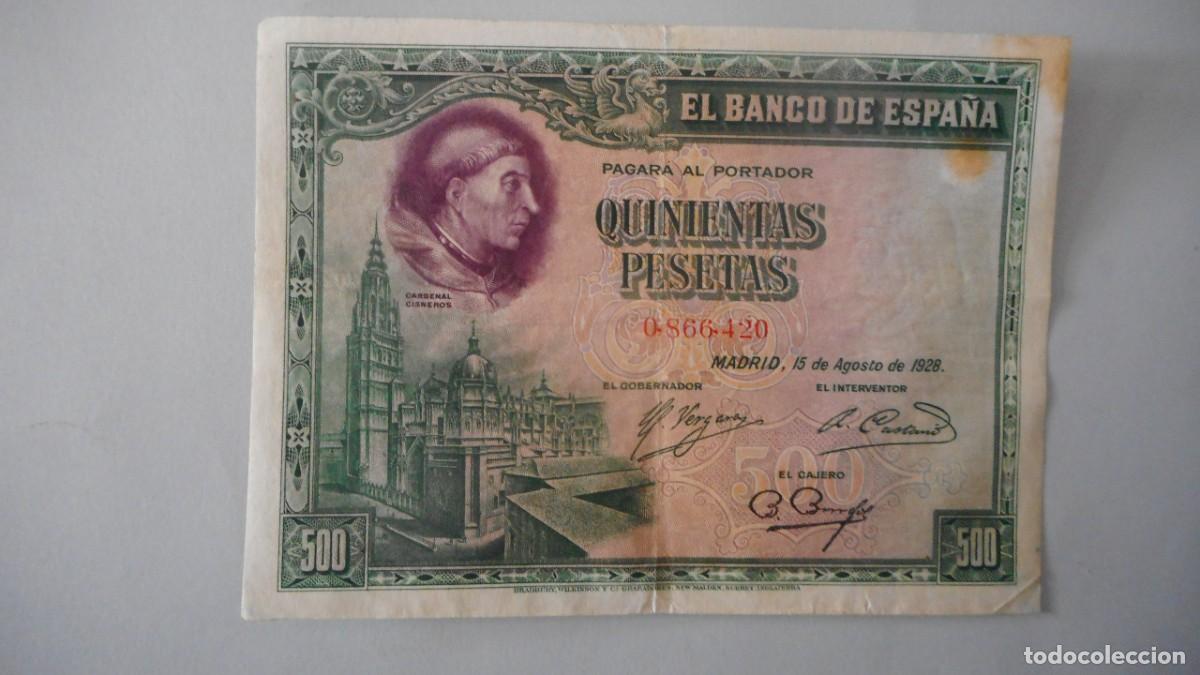 Billetes espa&ntilde;oles: 500 PESETAS 1928 / CIRCULADO - Foto 1