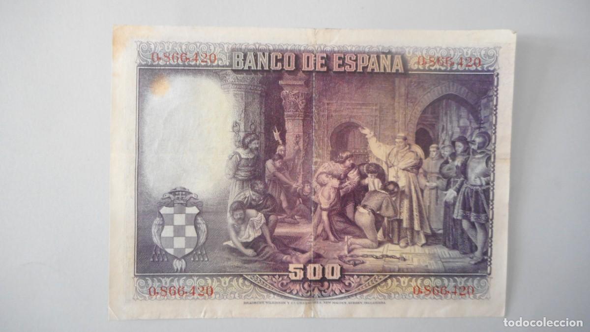 Billetes espa&ntilde;oles: 500 PESETAS 1928 / CIRCULADO - Foto 2