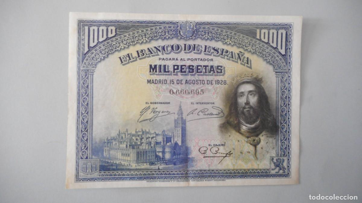 Billetes espa&ntilde;oles: 1000 PESETAS 1928 / CIRCULADO - Foto 1