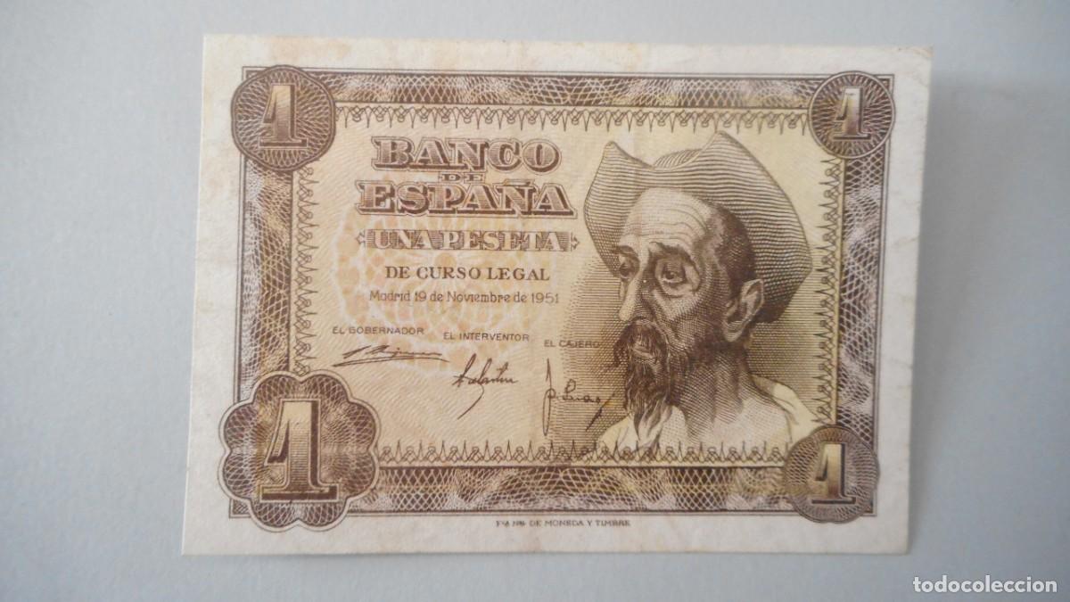 Billetes espa&ntilde;oles: 1 PESETA 1951 / CIRCULADA - Foto 1