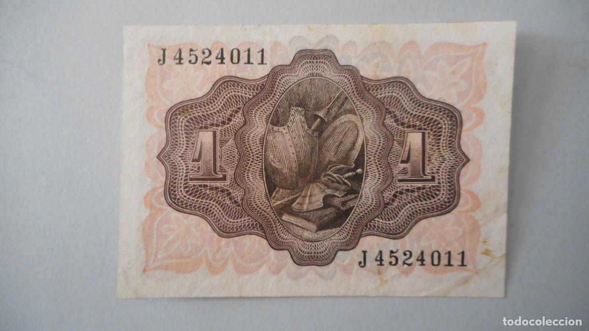Billetes espa&ntilde;oles: 1 PESETA 1951 / CIRCULADA - Foto 2