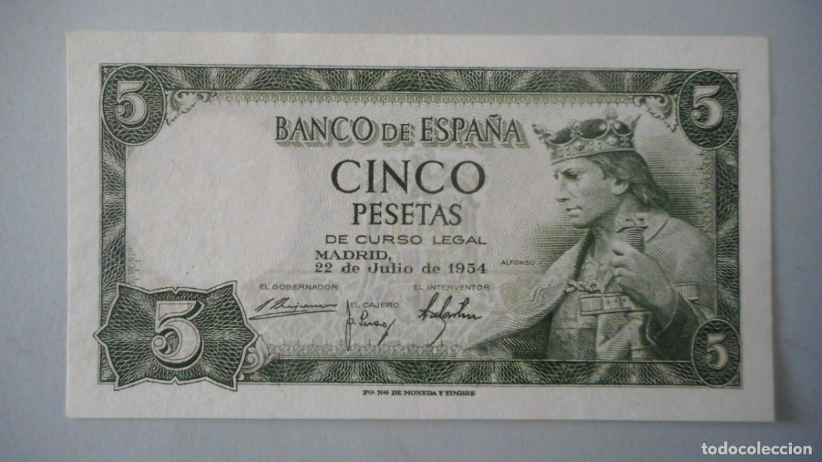 Billetes espa&ntilde;oles: 5 PESETAS 1954 / SC- - Foto 1