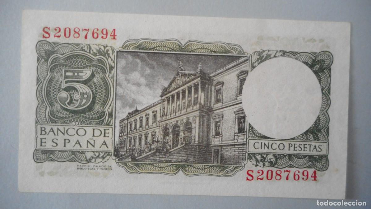 Billetes espa&ntilde;oles: 5 PESETAS 1954 / SC- - Foto 2