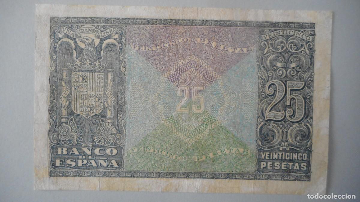 Billetes espa&ntilde;oles: 25 PESETAS 1940/ CIRCULADO - Foto 2