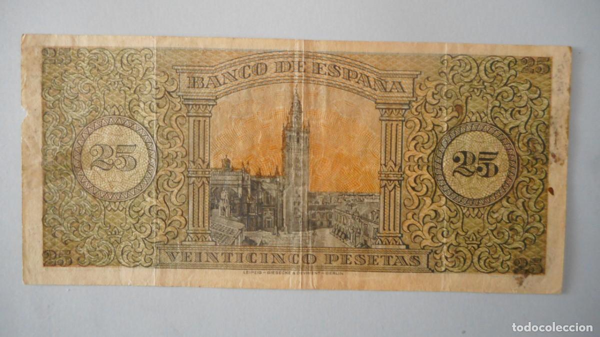 Billetes espa&ntilde;oles: 25 PESETAS 1938 / CIRCULADO - Foto 2