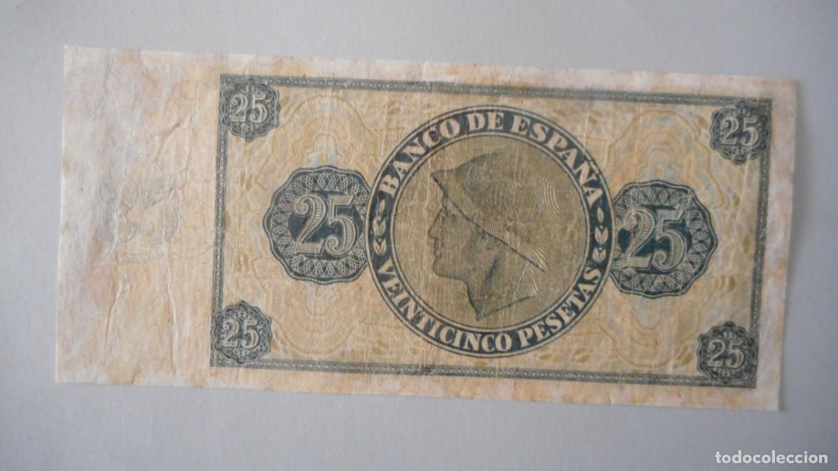 Billetes espa&ntilde;oles: 25 PESETAS 1936 / CIRCULADO - Foto 2