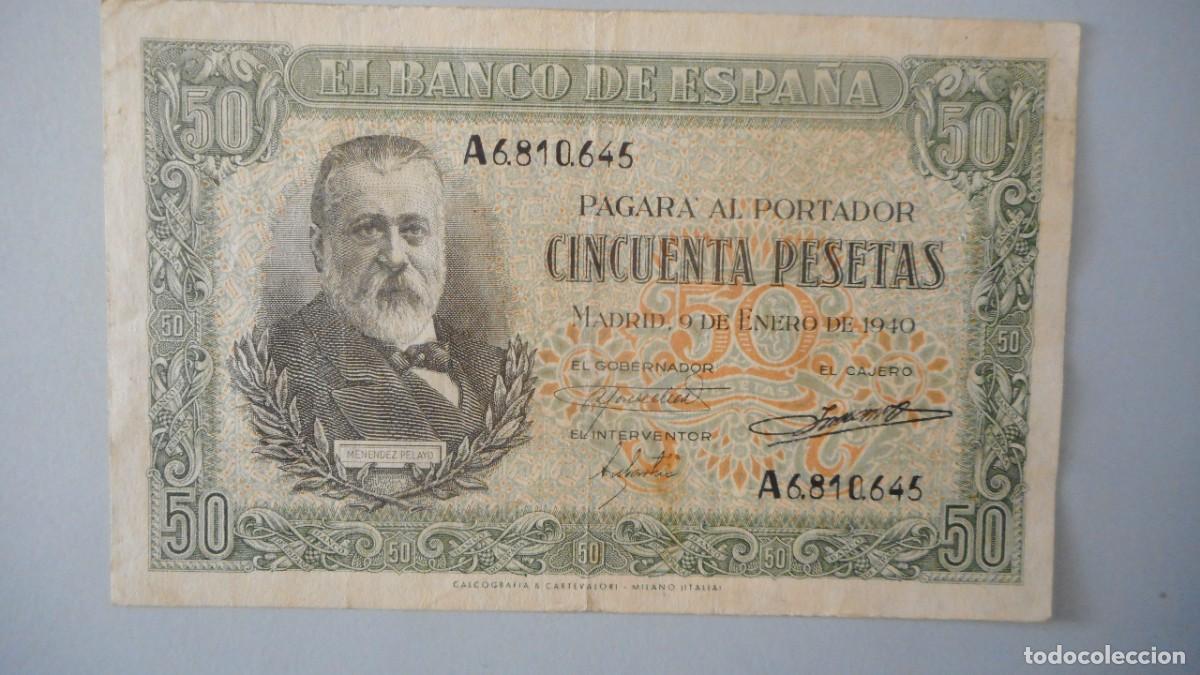 Billetes espa&ntilde;oles: 50 PESETAS 1940 / CIRCULADO - Foto 1