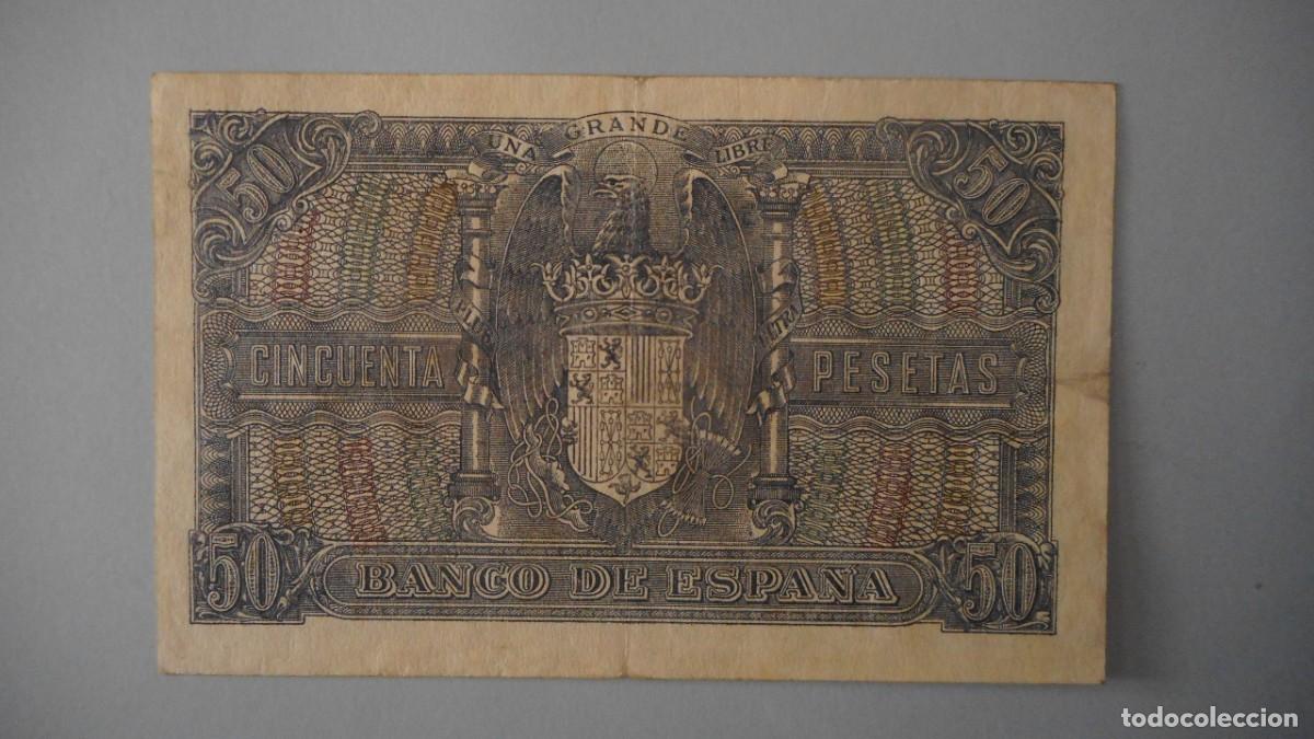 Billetes espa&ntilde;oles: 50 PESETAS 1940 / CIRCULADO - Foto 2