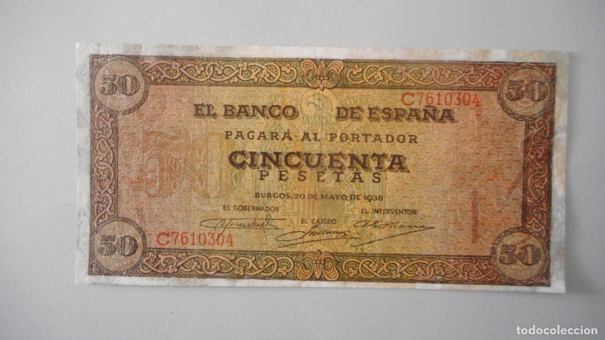 Billetes espa&ntilde;oles: 50 PESETAS 1938 / EBC+ - Foto 1