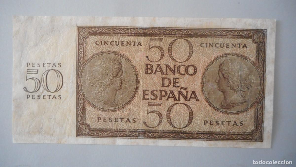 Billetes espa&ntilde;oles: 50 PESETAS 1936 / CIRCULADO - Foto 2