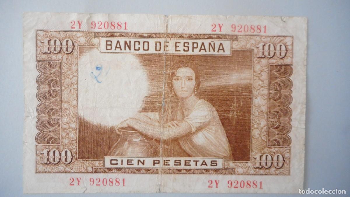 Billetes espa&ntilde;oles: 100 PESETAS 1953 / CIRCULADO - Foto 2
