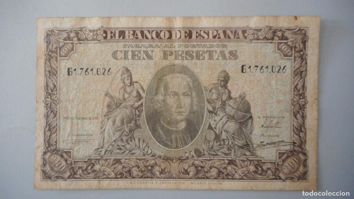 Billetes espa&ntilde;oles: 100 PESETAS 1940 / CIRCULADO - Foto 1
