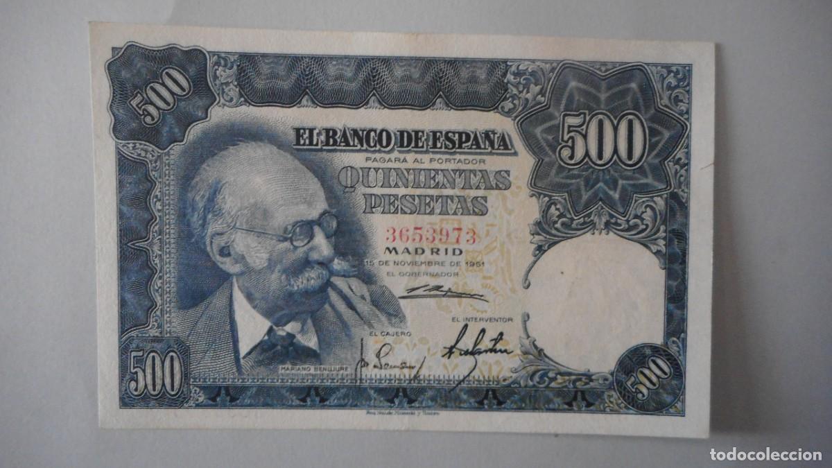 Billetes espa&ntilde;oles: 500 PESETAS 1951 / CIRCULADO - Foto 1