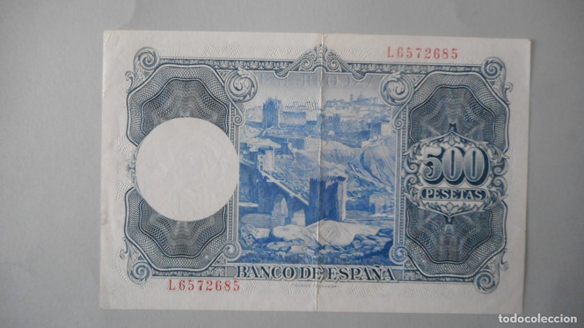 Billetes espa&ntilde;oles: 500 PESETAS 1954 / CIRCULADO - Foto 2