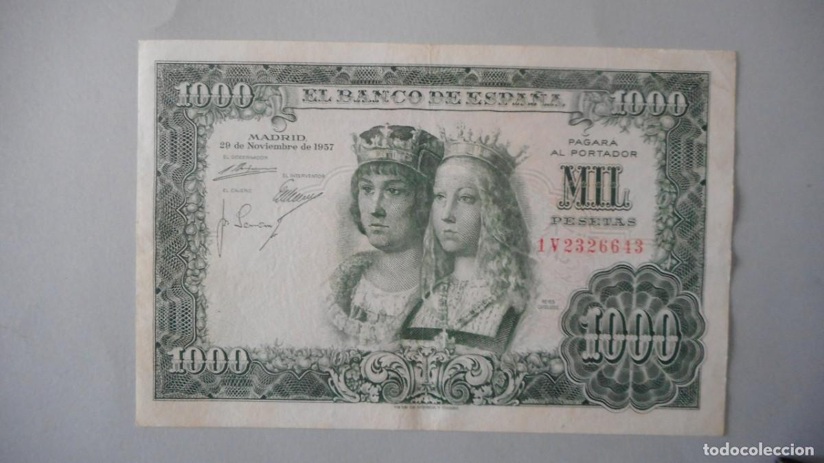Billetes espa&ntilde;oles: 1000 PESETAS 1957 / CIRCULADO - Foto 1