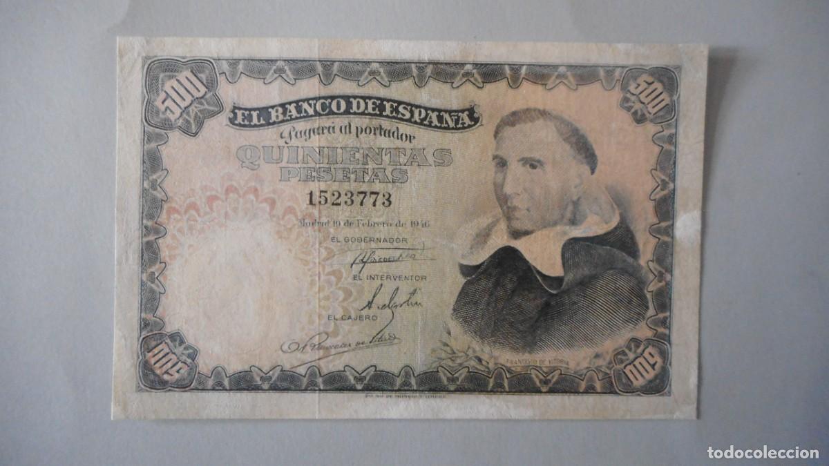 Billetes espa&ntilde;oles: 500 PESETAS 1946 / CIRCULADO - Foto 1