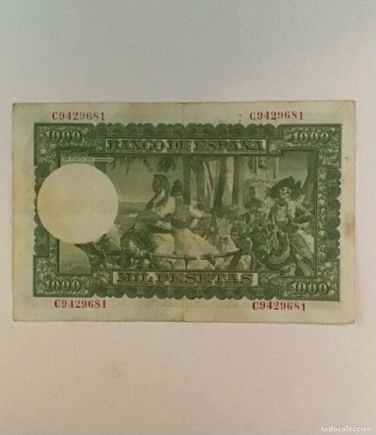 Billetes espa&ntilde;oles: BILLETE DE 1000 PESETAS DE 1951 - Foto 2