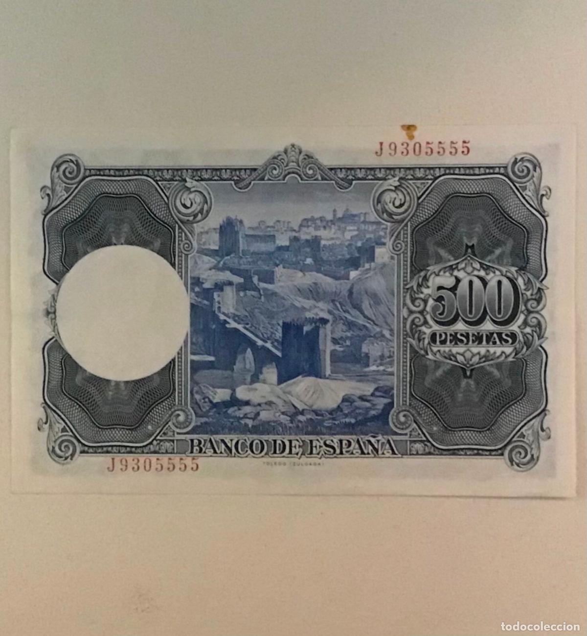 Billetes espa&ntilde;oles: BILLETE DE 500 PESETAS DE 1954 - Foto 2