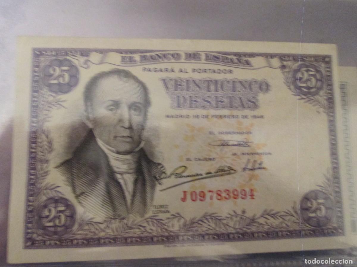 Billetes espa&ntilde;oles: VARIANTE CON ERROR DE IMPRESION 25 PESETAS 1946 EBC+++ - Foto 2