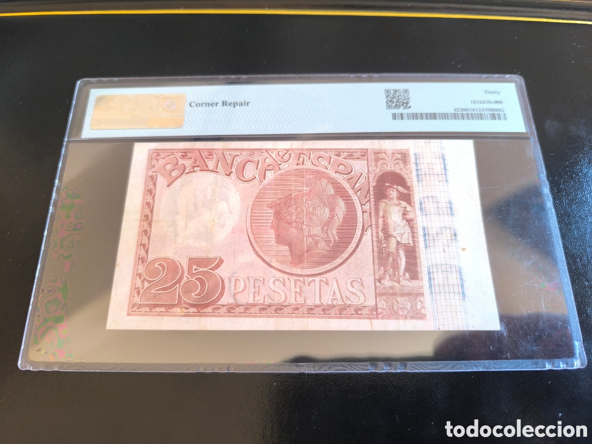 Billetes espa&ntilde;oles: 25 pesetas 1893 PMG 30 - Foto 2