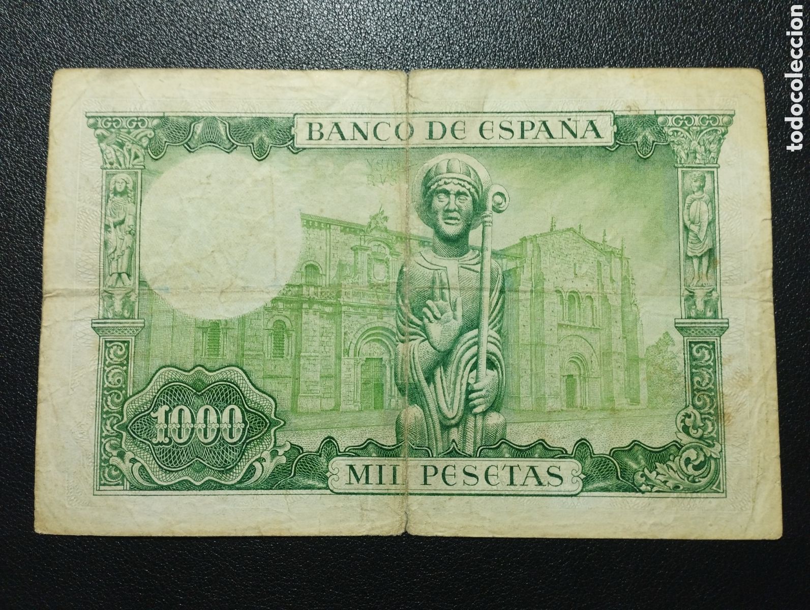Billetes espa&ntilde;oles: Espa&ntilde;a 1000 pesetas 1965 - Foto 2