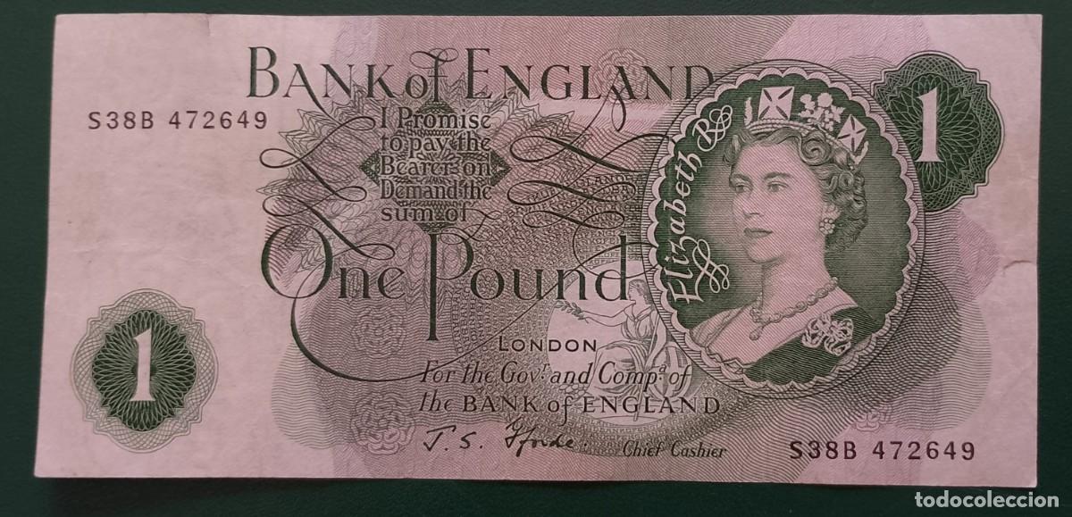 Billetes espa&ntilde;oles: BILLETE DE ONE POUND ENGLAND EBC - Foto 1