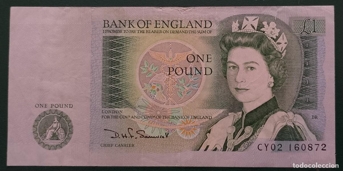 Billetes espa&ntilde;oles: BILLETE DE ONE POUND ENGLAND EBC+ - Foto 1