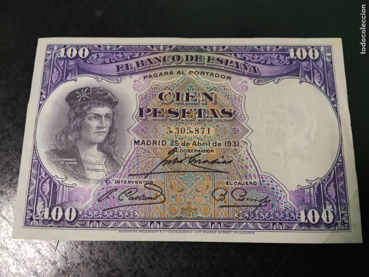 Billetes espa&ntilde;oles: BILLETE DE 100 PESETAS DE G.FERNADEZ DE CORDOBA DEL A&Ntilde;O 1931. ORIGINAL%