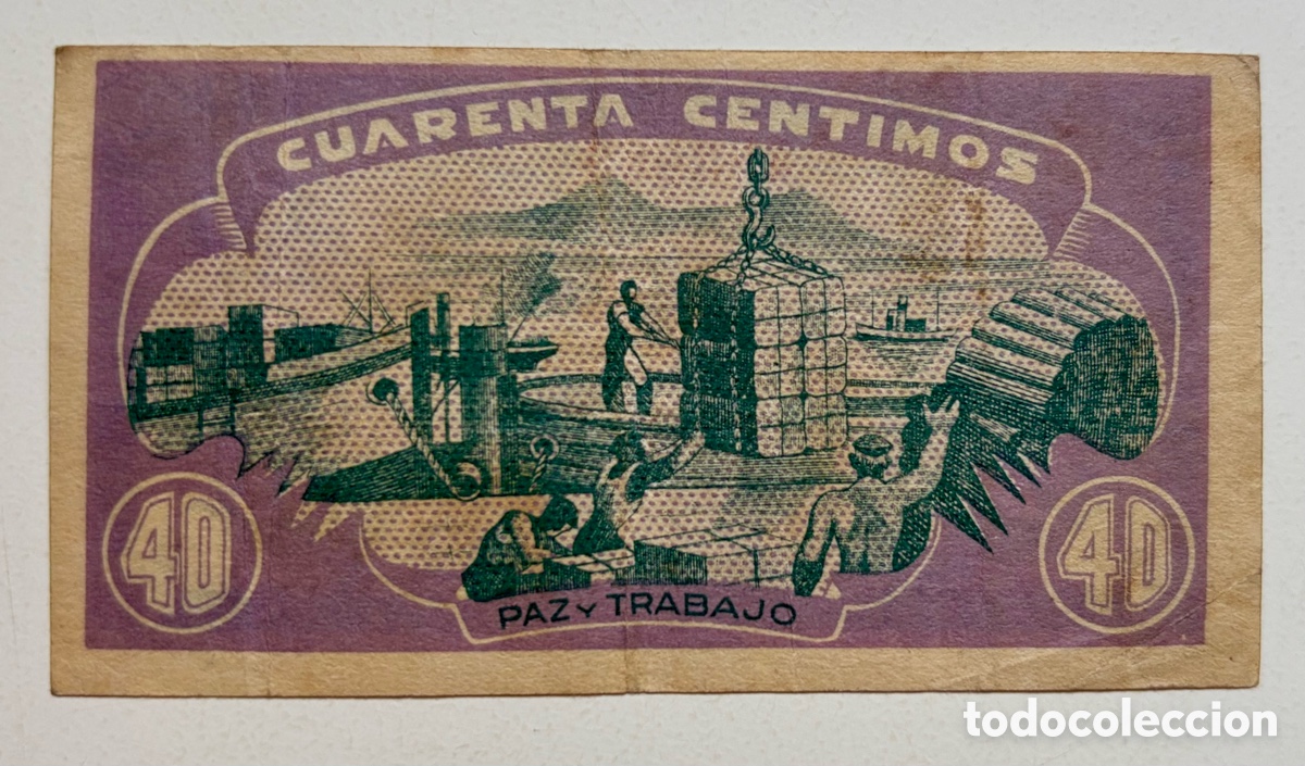 Billetes espa&ntilde;oles: Billete 40 C&eacute;ntimos ASTURIAS Y LEON - Foto 2