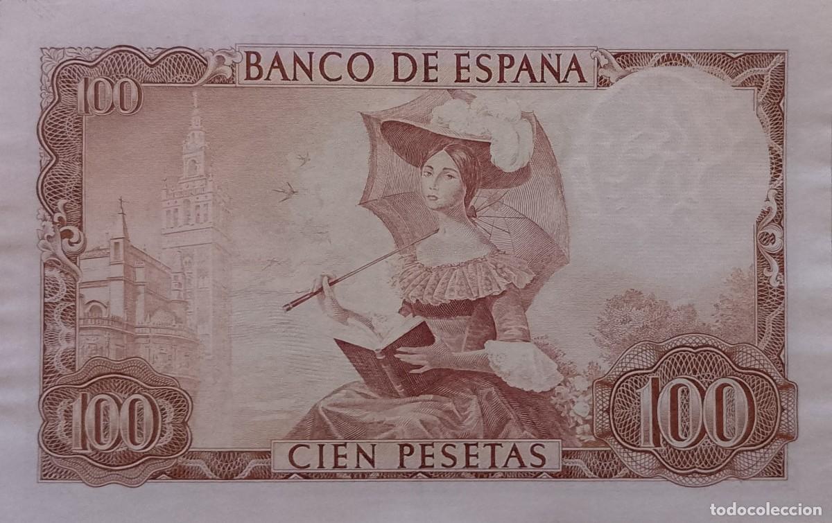 Billetes espa&ntilde;oles: BILLETE DE 100 PESETAS 1965 BECQUER S/C- - Foto 2