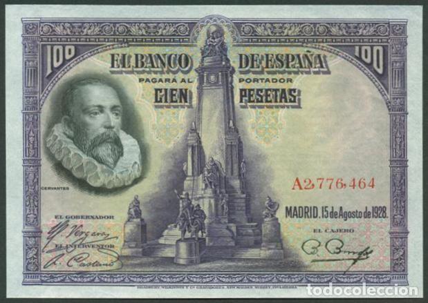 Billetes espa&ntilde;oles: ESPA&Ntilde;A. 100 pesetas pts 1928. Serie A.